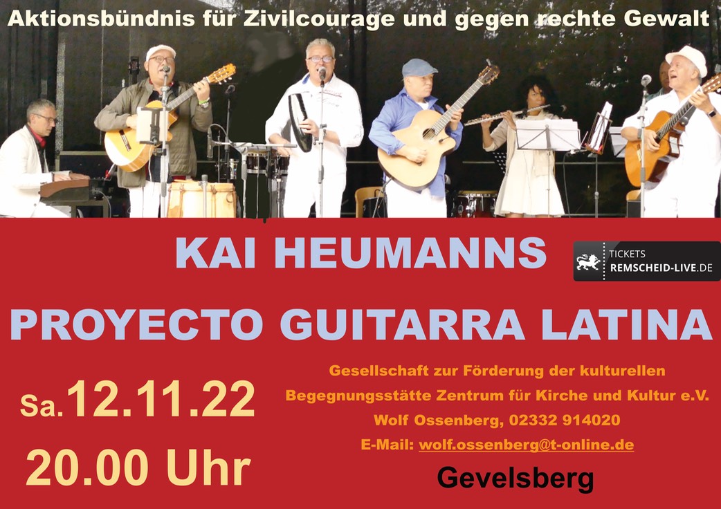 2022 11 12 Gevelsberg Proyecto Guitarra Latina Plakat A2 quer 